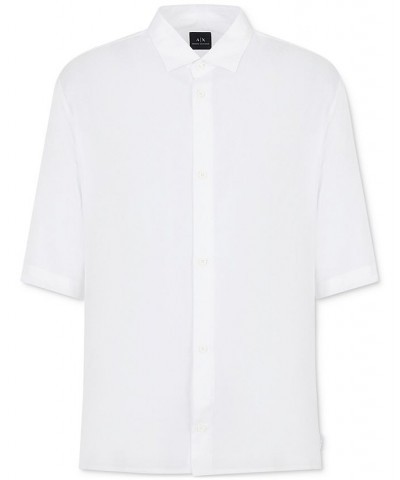 Men's Oversized Button-Front Shirt White $36.75 Shirts