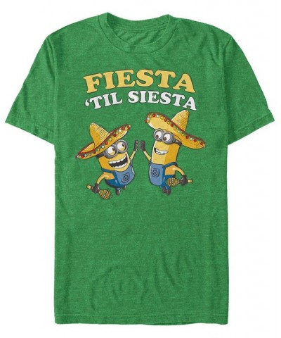 Minions Men's Fiesta Til Siesta Short Sleeve T-Shirt Green $20.99 T-Shirts