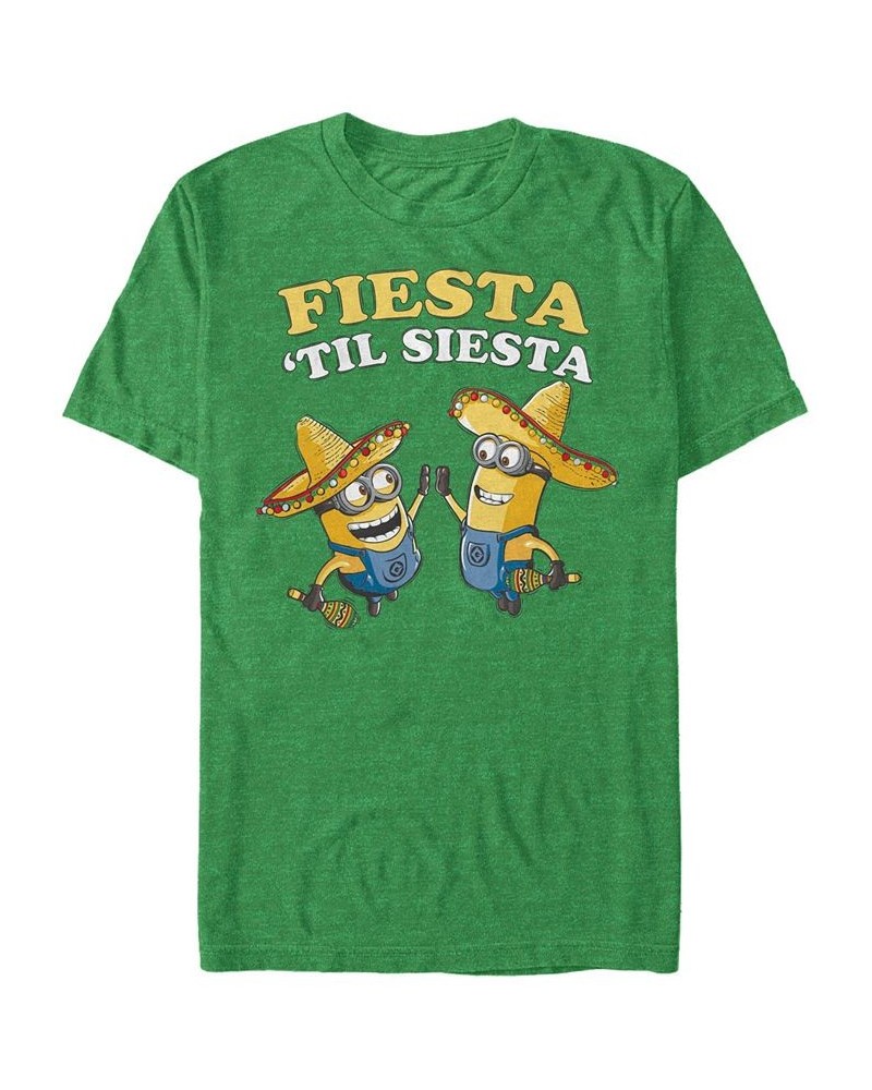 Minions Men's Fiesta Til Siesta Short Sleeve T-Shirt Green $20.99 T-Shirts