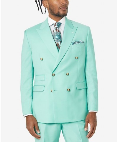 Men's Classic-Fit Wool Blend Suit Teal $58.90 Suits