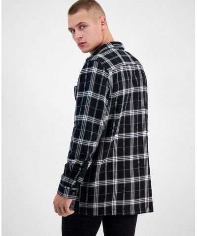 Men's Colon Classic-Fit Plaid Shirt Jacket Black $18.68 Shirts