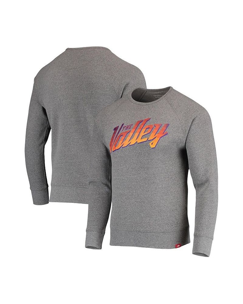 Men's Gray Phoenix Suns Harmon Raglan Tri-Blend Pullover Sweatshirt $41.40 Sweatshirt