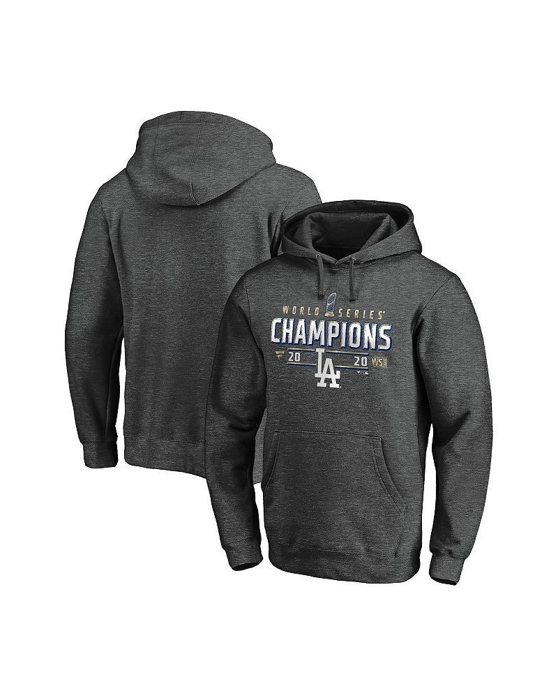 Men's Charcoal Los Angeles Dodgers 2020 World Series Champions Locker Room Big and Tall Pullover Hoodie $37.80 Sweatshirt