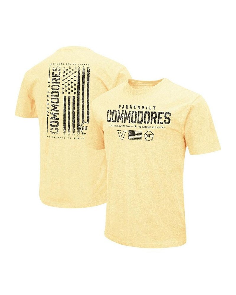 Men's Gold Vanderbilt Commodores OHT Military-Inspired Appreciation Flag 2.0 T-shirt $20.39 T-Shirts