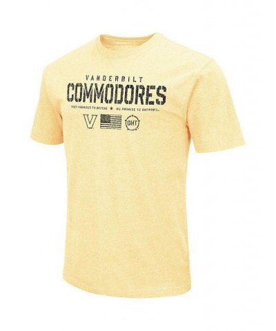 Men's Gold Vanderbilt Commodores OHT Military-Inspired Appreciation Flag 2.0 T-shirt $20.39 T-Shirts