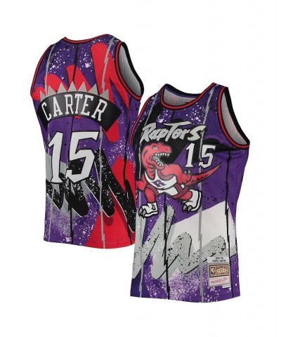 Men's Vince Carter Purple Toronto Raptors Hardwood Classics 1998 Hyper Hoops Swingman Jersey $45.14 Jersey