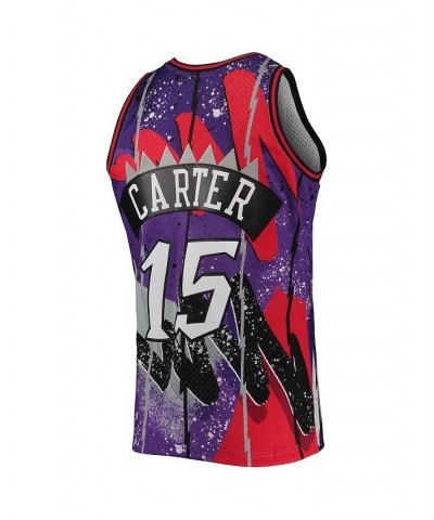 Men's Vince Carter Purple Toronto Raptors Hardwood Classics 1998 Hyper Hoops Swingman Jersey $45.14 Jersey