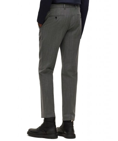 BOSS Men's Slim-Fit Suit in Micro-Patterned Performance-Stretch Cloth Silver $297.85 Suits