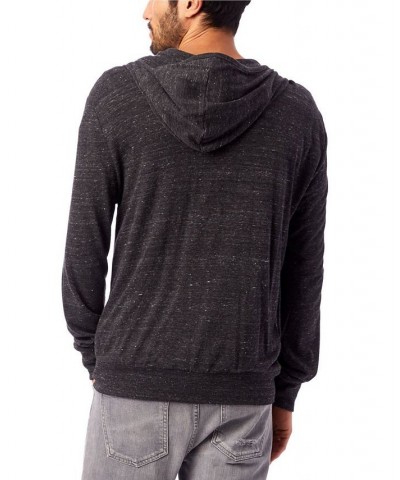 Men's Basic Zip Hoodie Black Sued $30.72 Sweatshirt