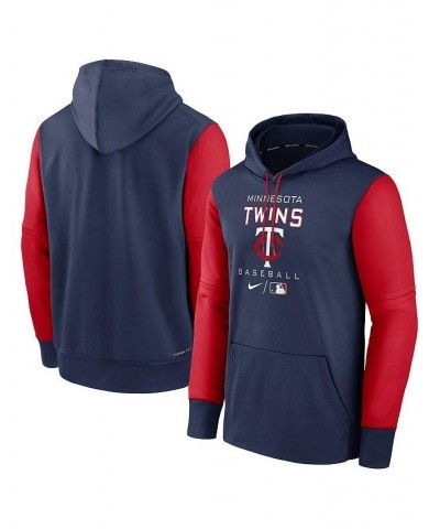 Men's Navy and Red Minnesota Twins Authentic Collection Performance Hoodie $41.40 Sweatshirt