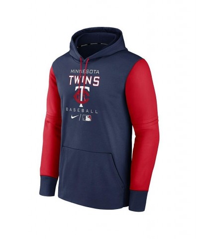 Men's Navy and Red Minnesota Twins Authentic Collection Performance Hoodie $41.40 Sweatshirt