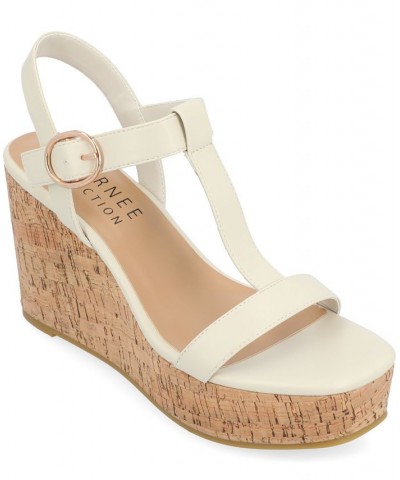 Women's Matildaa Platform Wedge Sandals White $53.90 Shoes