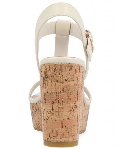 Women's Matildaa Platform Wedge Sandals White $53.90 Shoes