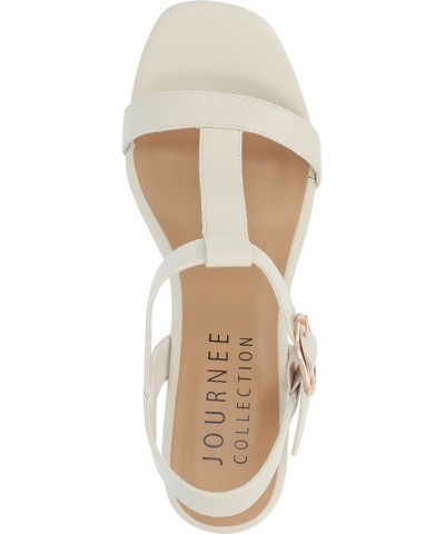 Women's Matildaa Platform Wedge Sandals White $53.90 Shoes