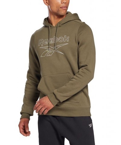 Men's Identity Regular-Fit Camo Logo-Print Hoodie Green $26.00 Sweatshirt