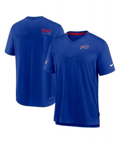 Men's Royal Buffalo Bills Sideline Coach Chevron Lock Up Logo V-Neck Performance T-Shirt $34.44 T-Shirts