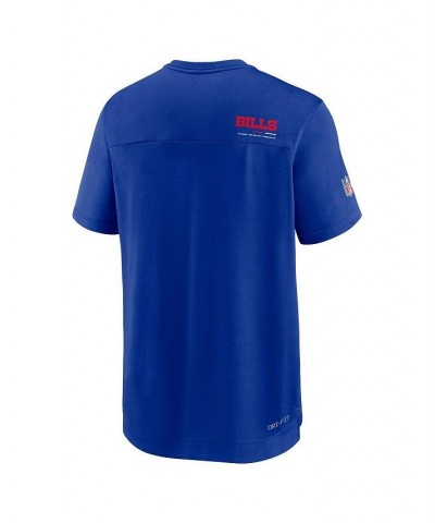 Men's Royal Buffalo Bills Sideline Coach Chevron Lock Up Logo V-Neck Performance T-Shirt $34.44 T-Shirts