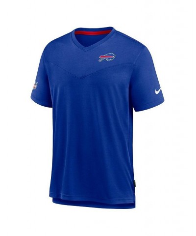 Men's Royal Buffalo Bills Sideline Coach Chevron Lock Up Logo V-Neck Performance T-Shirt $34.44 T-Shirts