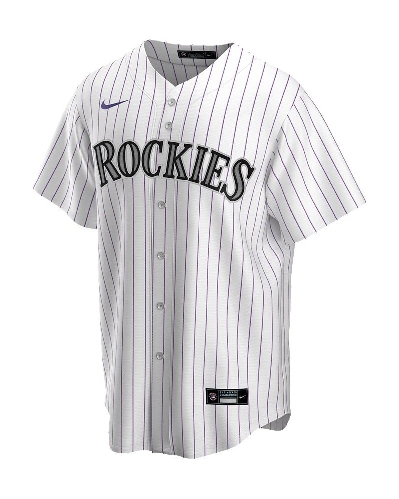 Men's White Colorado Rockies Home Replica Team Jersey $46.25 Jersey