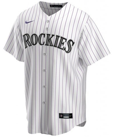 Men's White Colorado Rockies Home Replica Team Jersey $46.25 Jersey