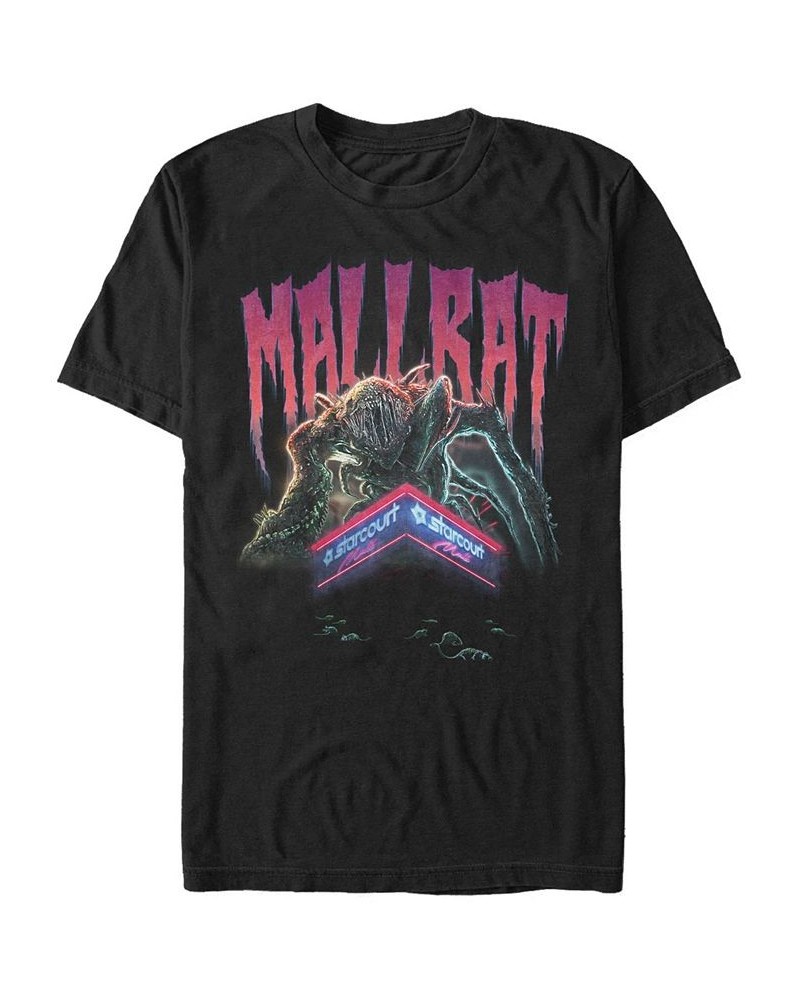 Men's Stranger Things Mall Rat Demogorgan Short Sleeve T-Shirt Black $18.19 T-Shirts