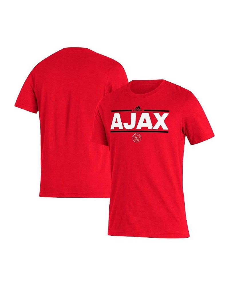 Men's Red Ajax Lockup T-shirt $16.80 T-Shirts