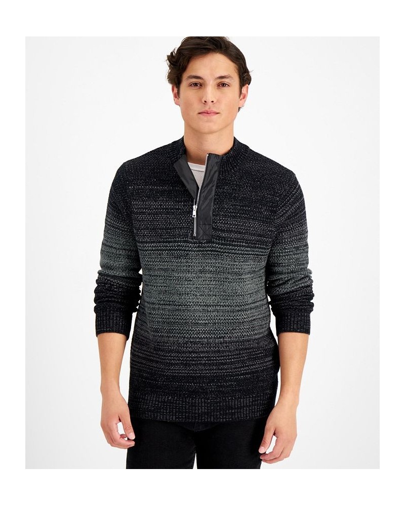 Men's Quarter-Zip OmbrÉ Sweater PD02 $20.75 Sweaters