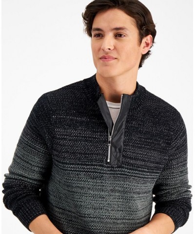 Men's Quarter-Zip OmbrÉ Sweater PD02 $20.75 Sweaters