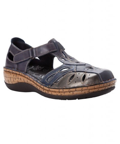 Women's Jenna Closed Toe Sandals Brown $53.97 Shoes