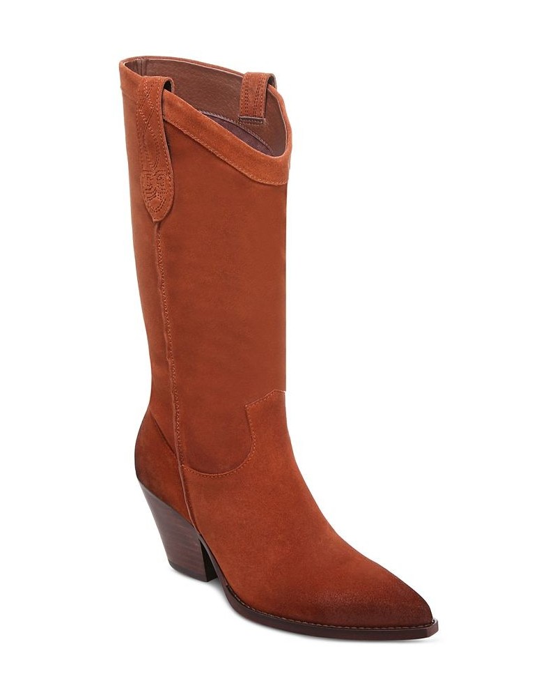 Women's Jamie Western Boots Yellow $69.60 Shoes