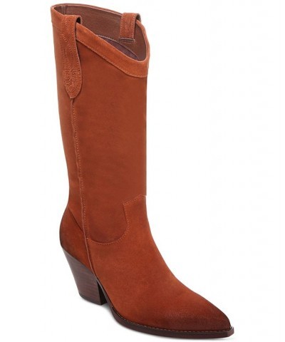 Women's Jamie Western Boots Yellow $69.60 Shoes