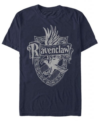 Men's Ravenclaw Crest Short Sleeve Crew T-shirt Blue $19.59 T-Shirts