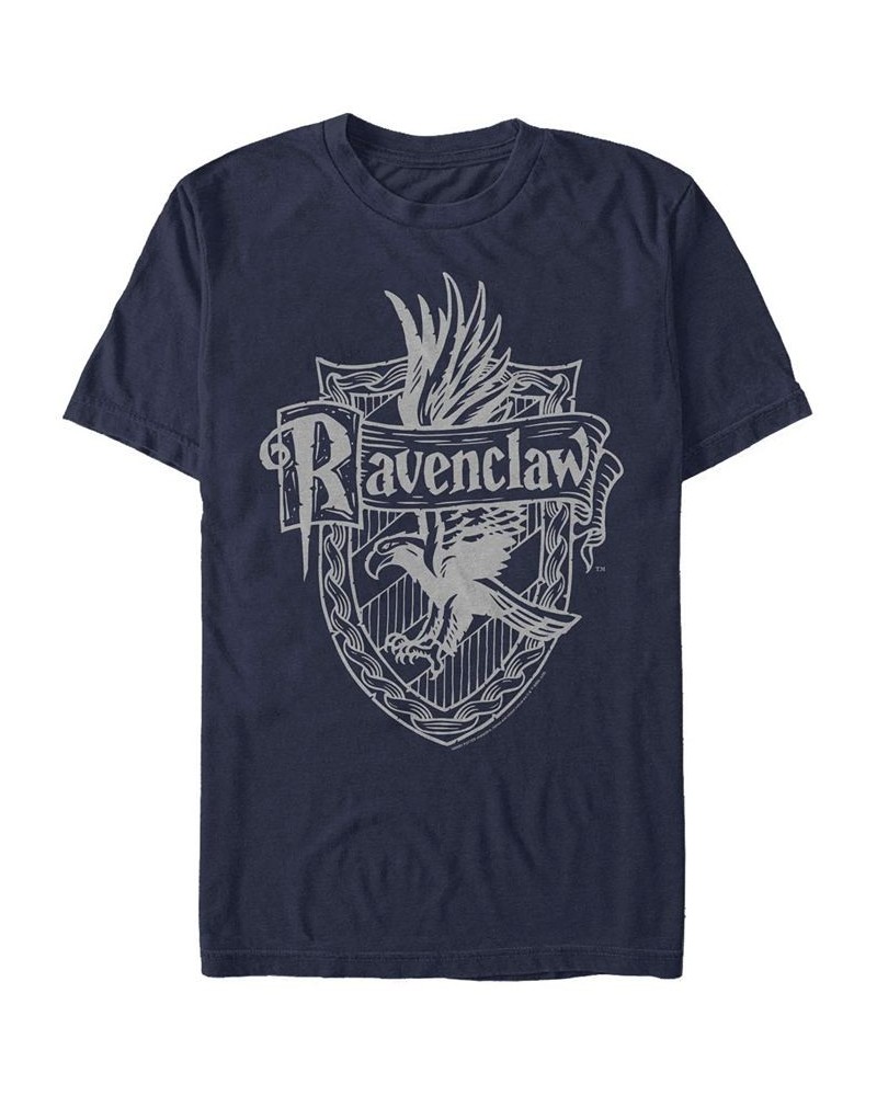 Men's Ravenclaw Crest Short Sleeve Crew T-shirt Blue $19.59 T-Shirts