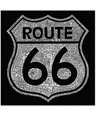 Mens Word Art T-Shirt - Route 66 Black $20.64 T-Shirts