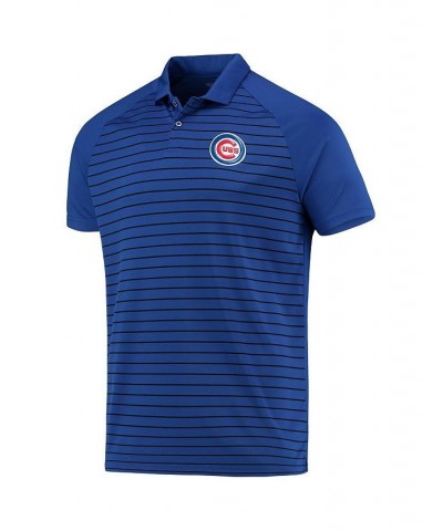 Men's Royal Chicago Cubs Insignia Pulse Raglan Polo Shirt $31.50 Polo Shirts