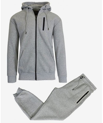 Men's Slim Fit Fleece-Lined Reflective Design Hoodie and Jogger Pants, 2 Piece Set PD04 $33.00 Pants