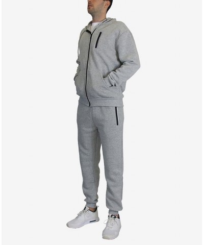 Men's Slim Fit Fleece-Lined Reflective Design Hoodie and Jogger Pants, 2 Piece Set PD04 $33.00 Pants