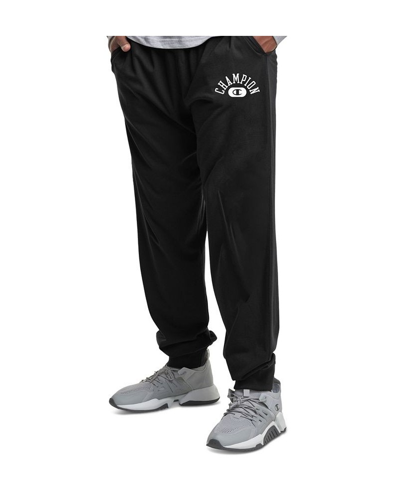 Men's Vintage Wash Varsity Jogger Pants Black $16.88 Pants