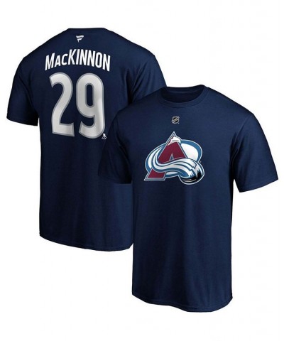 Men's Nathan Mackinnon Navy Colorado Avalanche Authentic Stack Name Number T-shirt $20.39 T-Shirts