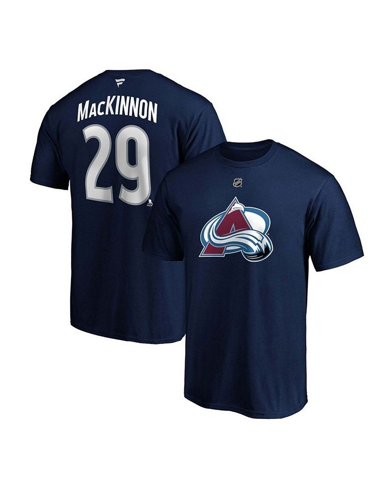 Men's Nathan Mackinnon Navy Colorado Avalanche Authentic Stack Name Number T-shirt $20.39 T-Shirts