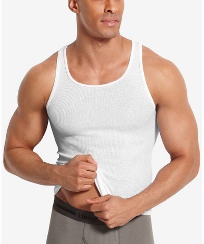 Men's Big & Tall 4-Pk. A-Line Cotton Tank Undershirts White $16.50 Undershirt