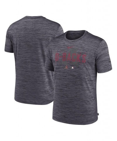 Men's Heather Charcoal Arizona Diamondbacks Authentic Collection Velocity Performance Practice T-shirt $20.50 T-Shirts