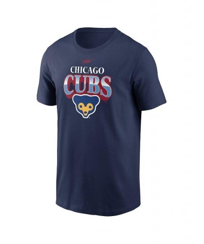 Men's Navy Chicago Cubs Cooperstown Collection Rewind Arch T-shirt $26.09 T-Shirts