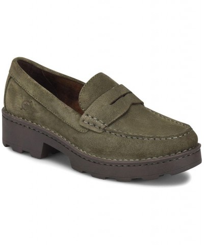 Women's Carerra Comfort Loafers Green $58.00 Shoes