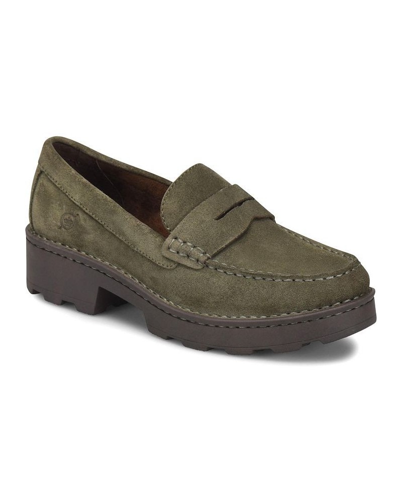 Women's Carerra Comfort Loafers Green $58.00 Shoes