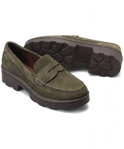 Women's Carerra Comfort Loafers Green $58.00 Shoes