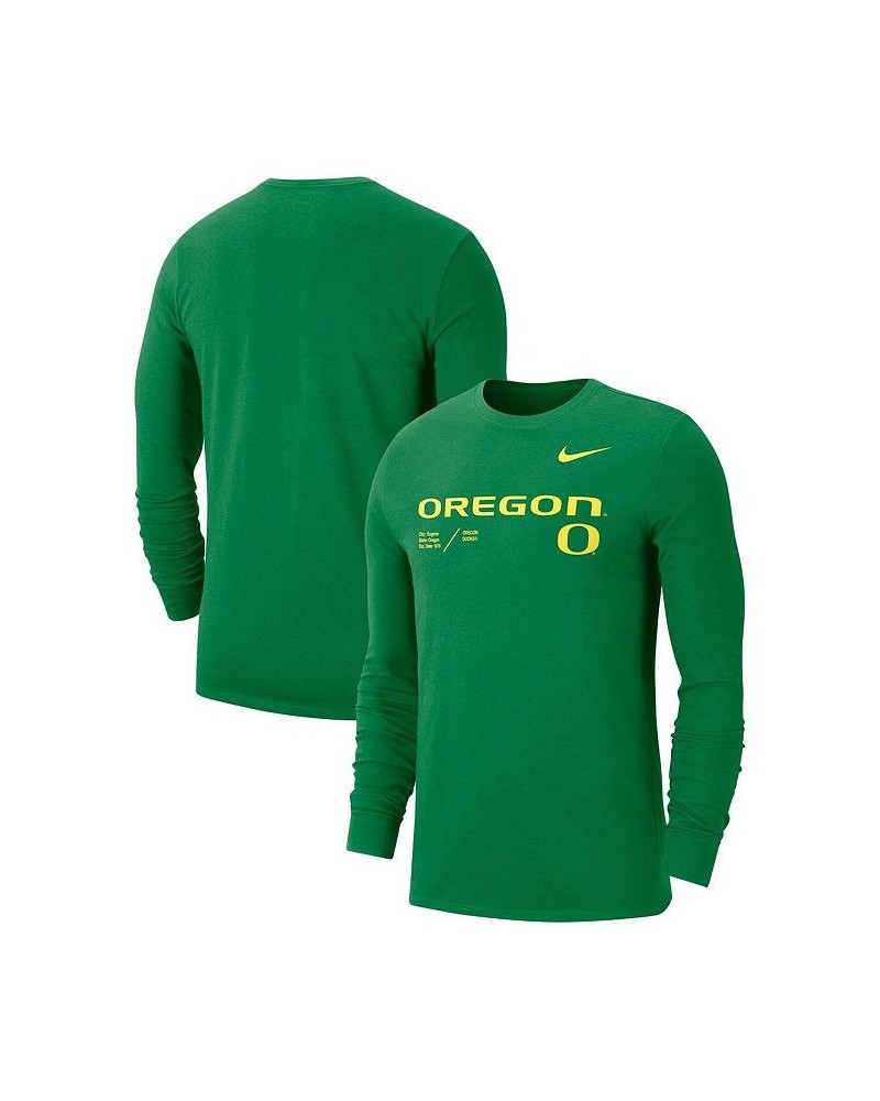 Men's Green Oregon Ducks Team Practice Performance Long Sleeve T-shirt $21.00 T-Shirts