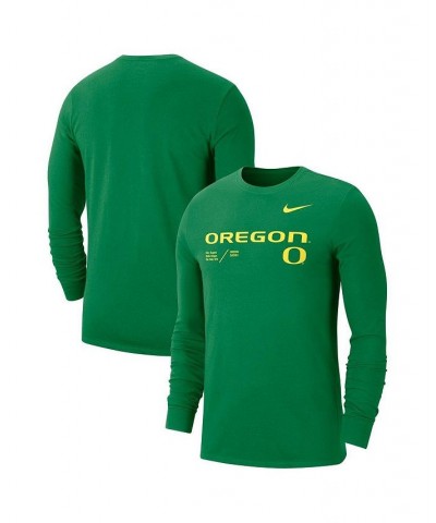 Men's Green Oregon Ducks Team Practice Performance Long Sleeve T-shirt $21.00 T-Shirts