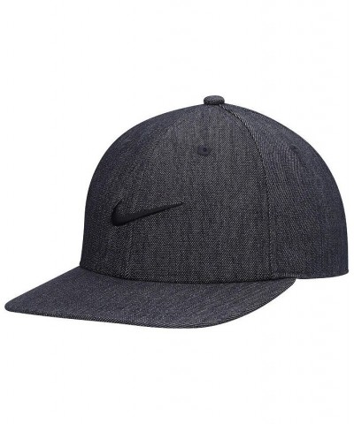 Men's Skateboard Heathered Black Faux Denim Snapback Hat $18.62 Hats