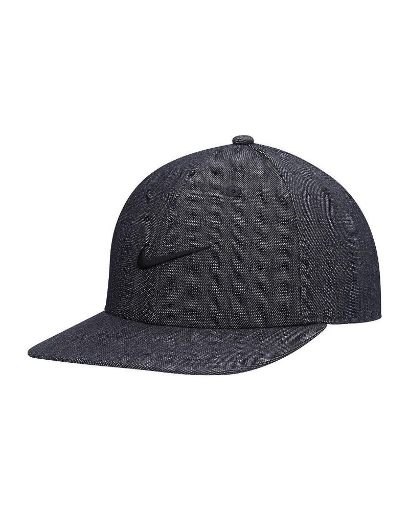 Men's Skateboard Heathered Black Faux Denim Snapback Hat $18.62 Hats